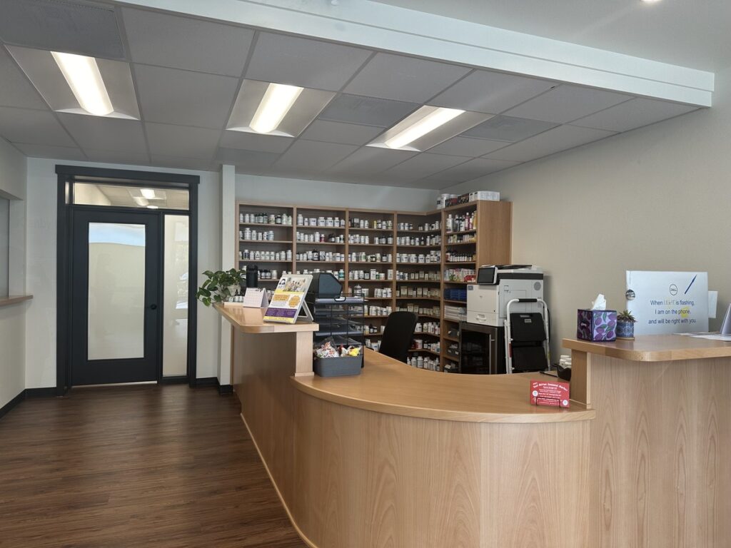 Front desk and reception at healthcare office