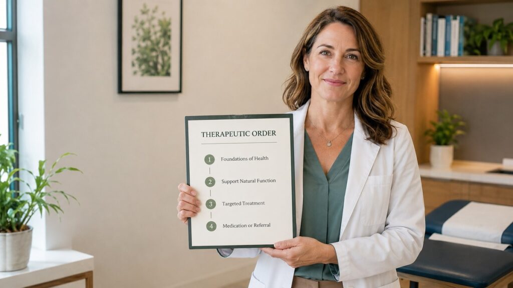 ND holds document outlining the therapeutic order