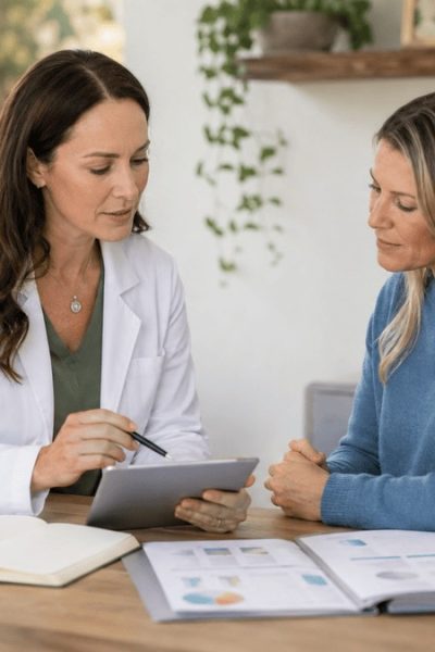 Doctor talks to patient about treatment plan